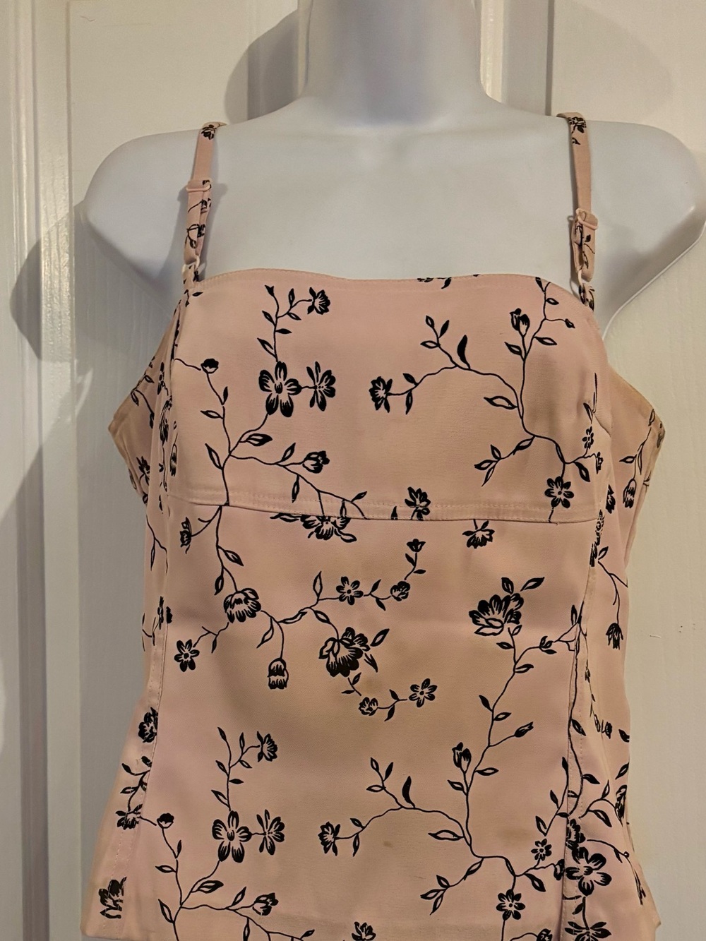 La Belle Pink and Black Floral Cami